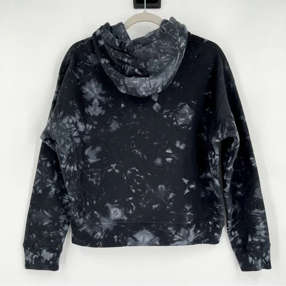 NWT Champion Reverse Weave Black Gray Tie Dye Pullover Hoodie Women’s Size Large - Picture 2 of 8